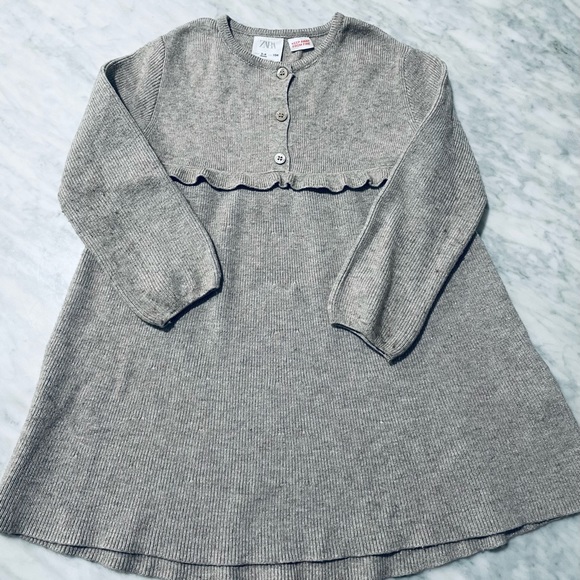 Zara long sleeve sweater dress size 3-4 - Picture 1 of 2